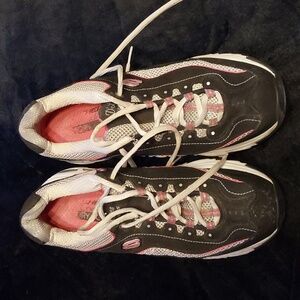Pink & Black Skechers